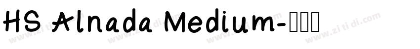 HS Alnada Medium字体转换